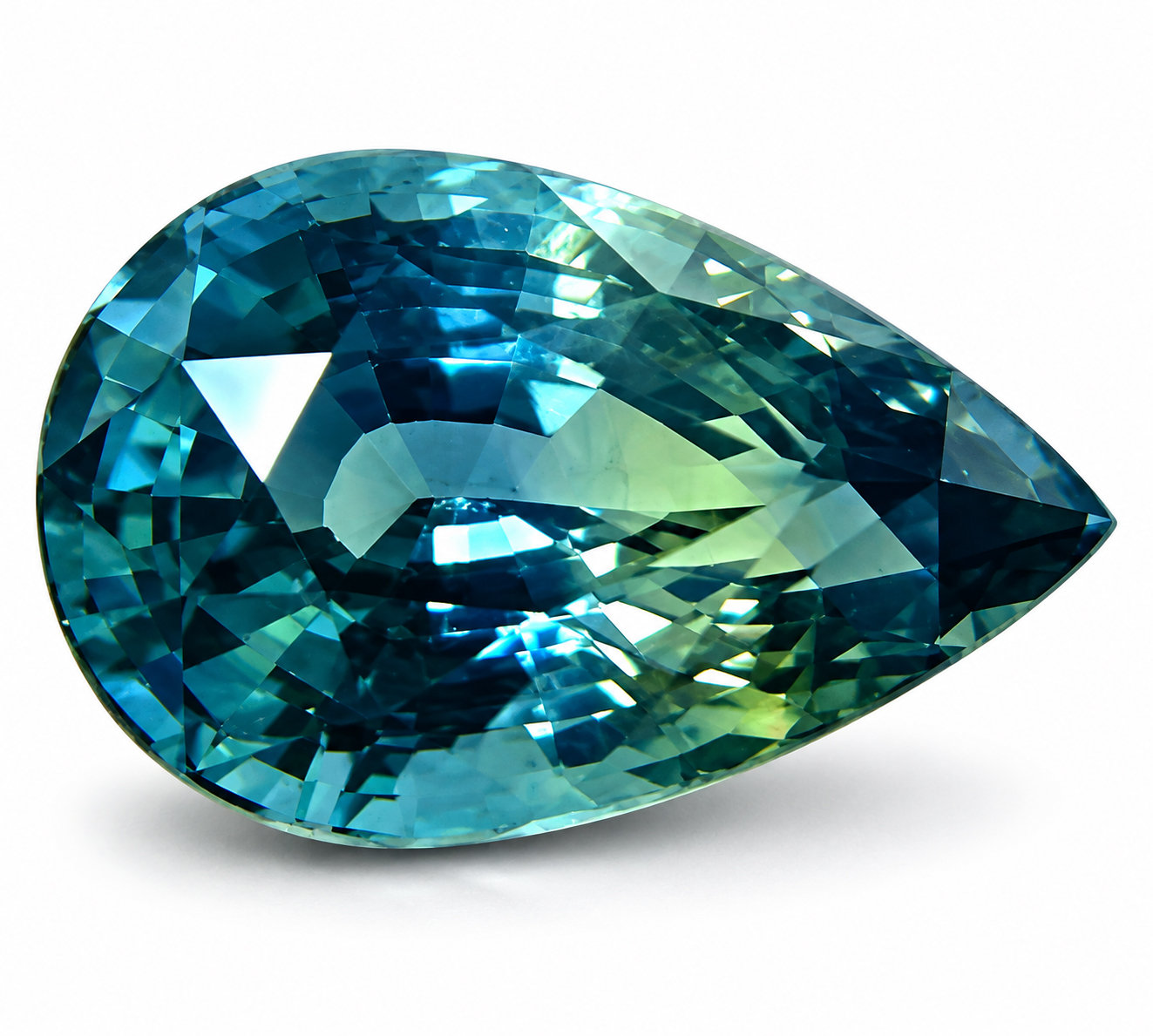 5.00 Carat Green Pear Sapphire