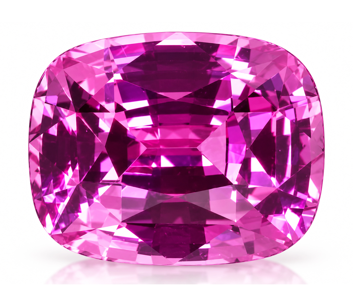 1.58 Carat Pink Cushion Sapphire