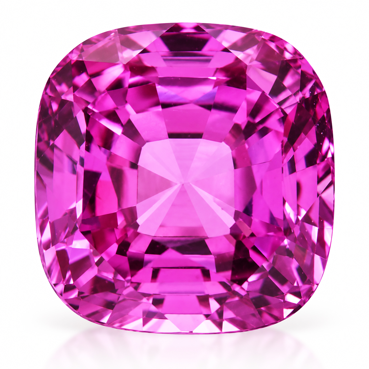 1.59 Carat Pink Cushion Sapphire