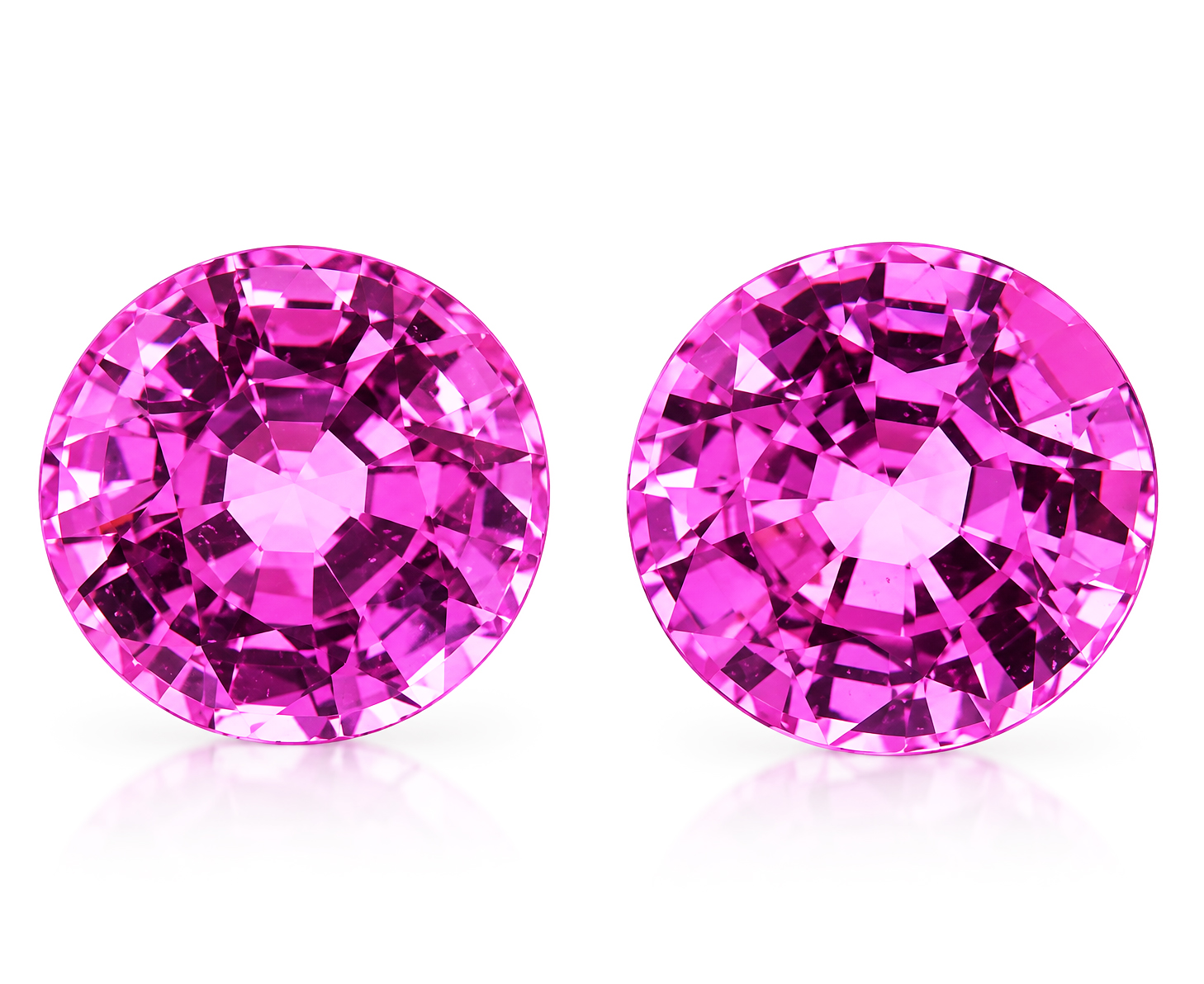 1.52 Carat Pink Round Sapphire