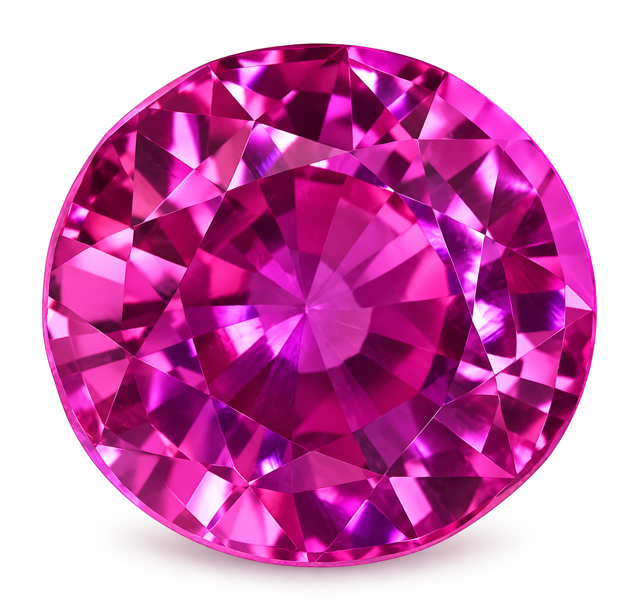 2.70 Carat Pink Round Sapphire
