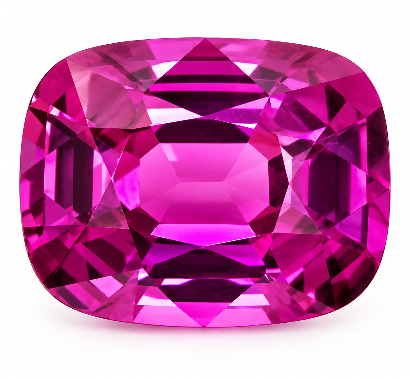 6.06 Carat Pink Cushion Sapphire