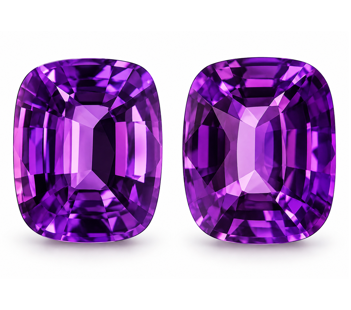 3.49 Carat Purple Cushion Sapphire