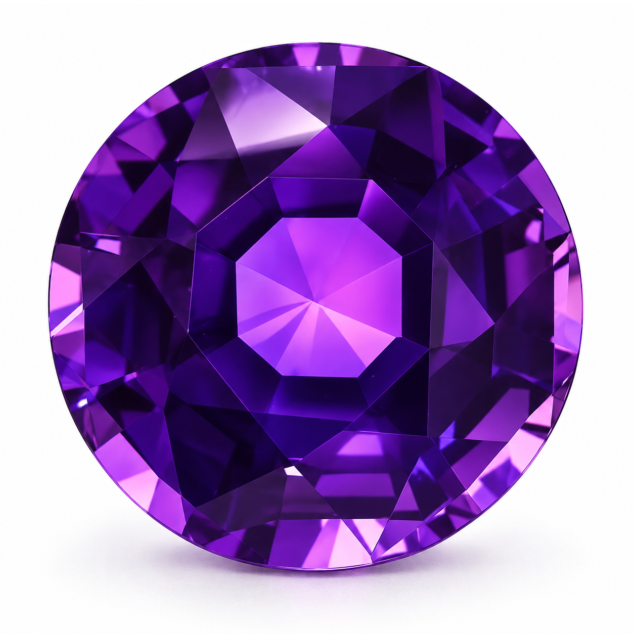 7.72 Carat Purple Round Sapphire