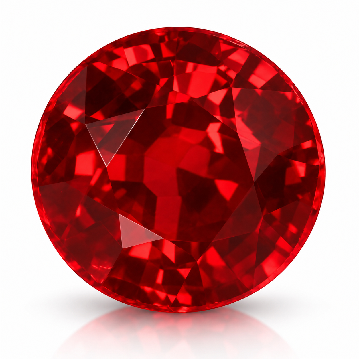 1.64 Carat Red Round Ruby