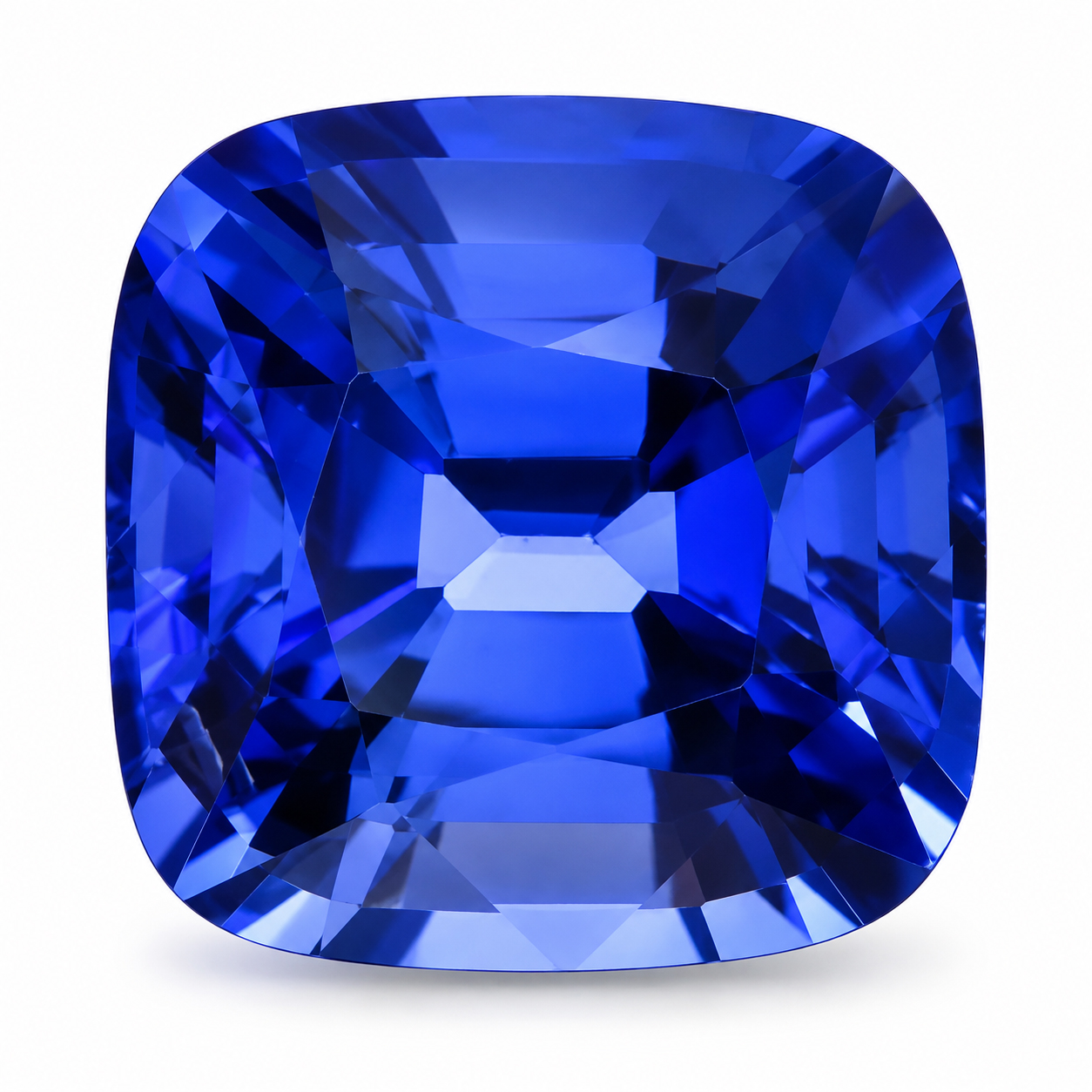 1.47 Carat Blue Cushion Sapphire