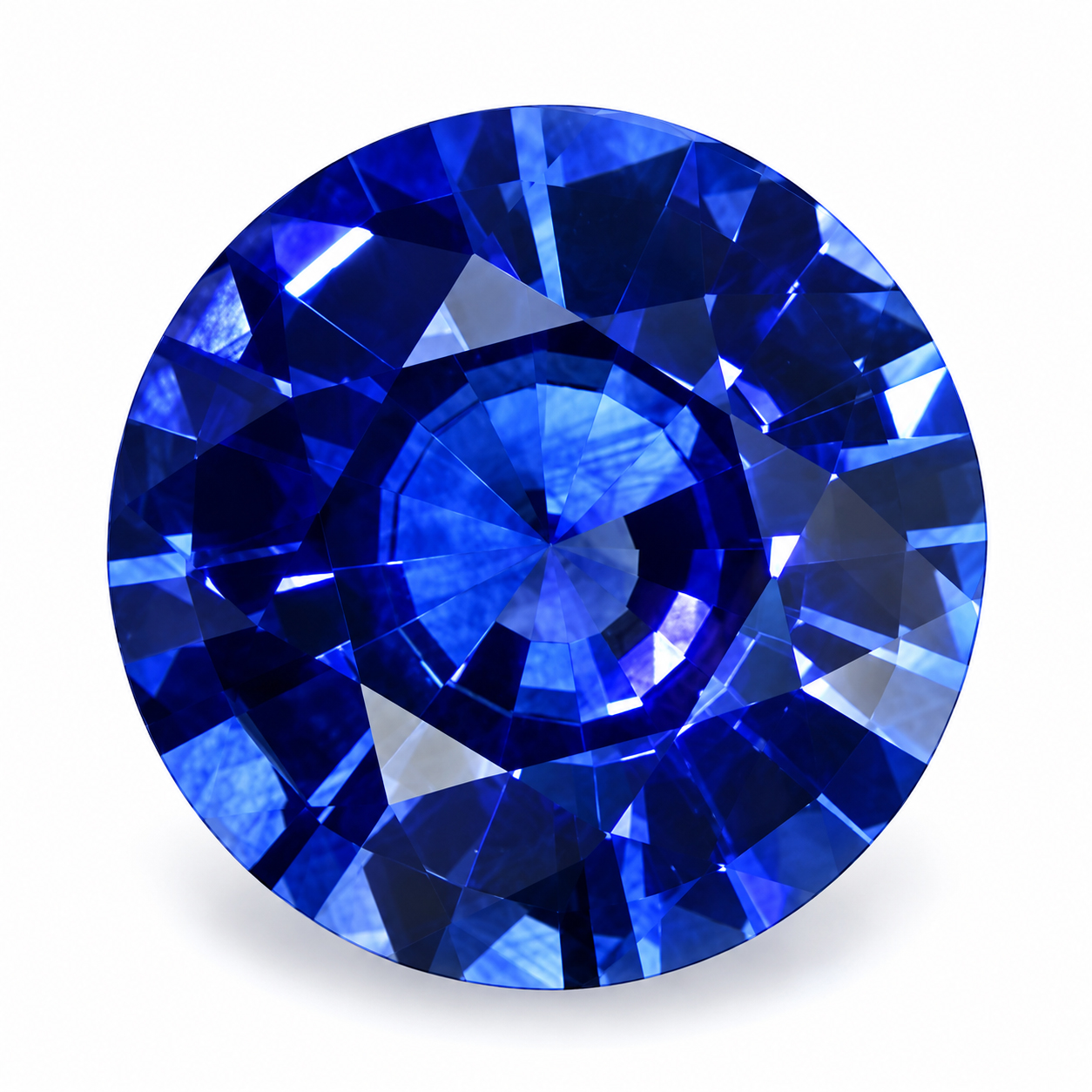 1.38 Carat Blue Round Sapphire